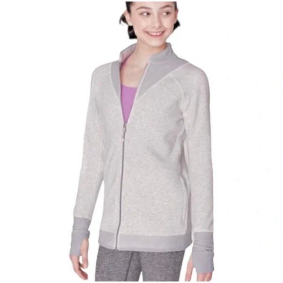 Ivivva Sway Into Your Day Zip Front Jacket Gray 12 - Picture 1 of 8